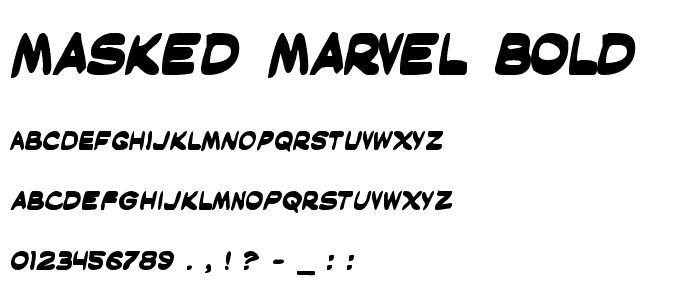 Masked Marvel Bold font
